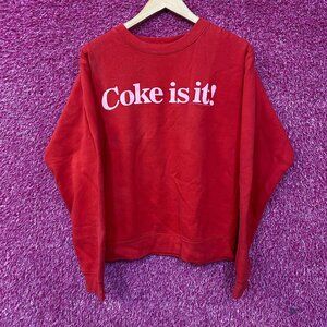 Junkfood Coca-Cola Coke is it Crewneck Sweater Small